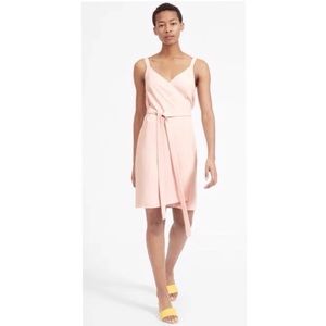 Everlane Japanese GoWeave Pink Tank Wrap Dress